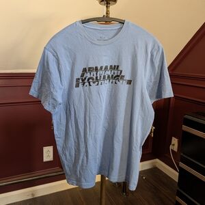 Armani Exchange Sky Blue Graphic Tee T-shirt Small